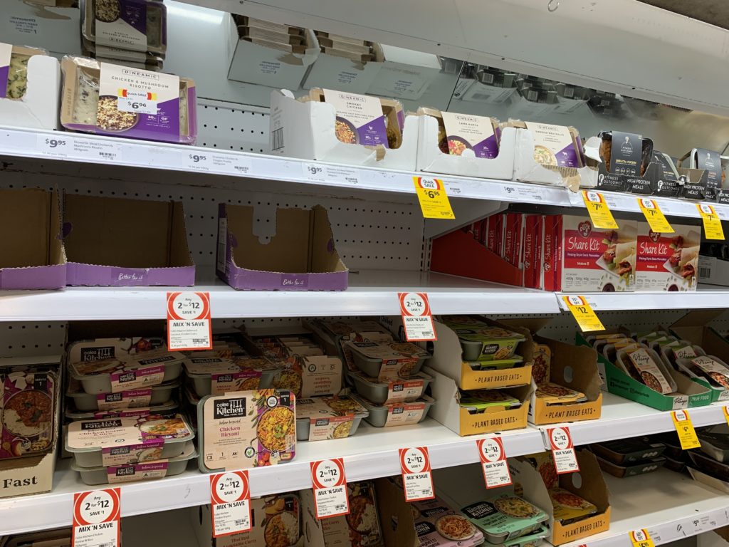 pre-packed plant-based options in Coles supermarkets